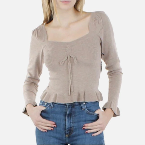 Astr brown knit sweater - Picture 1 of 3